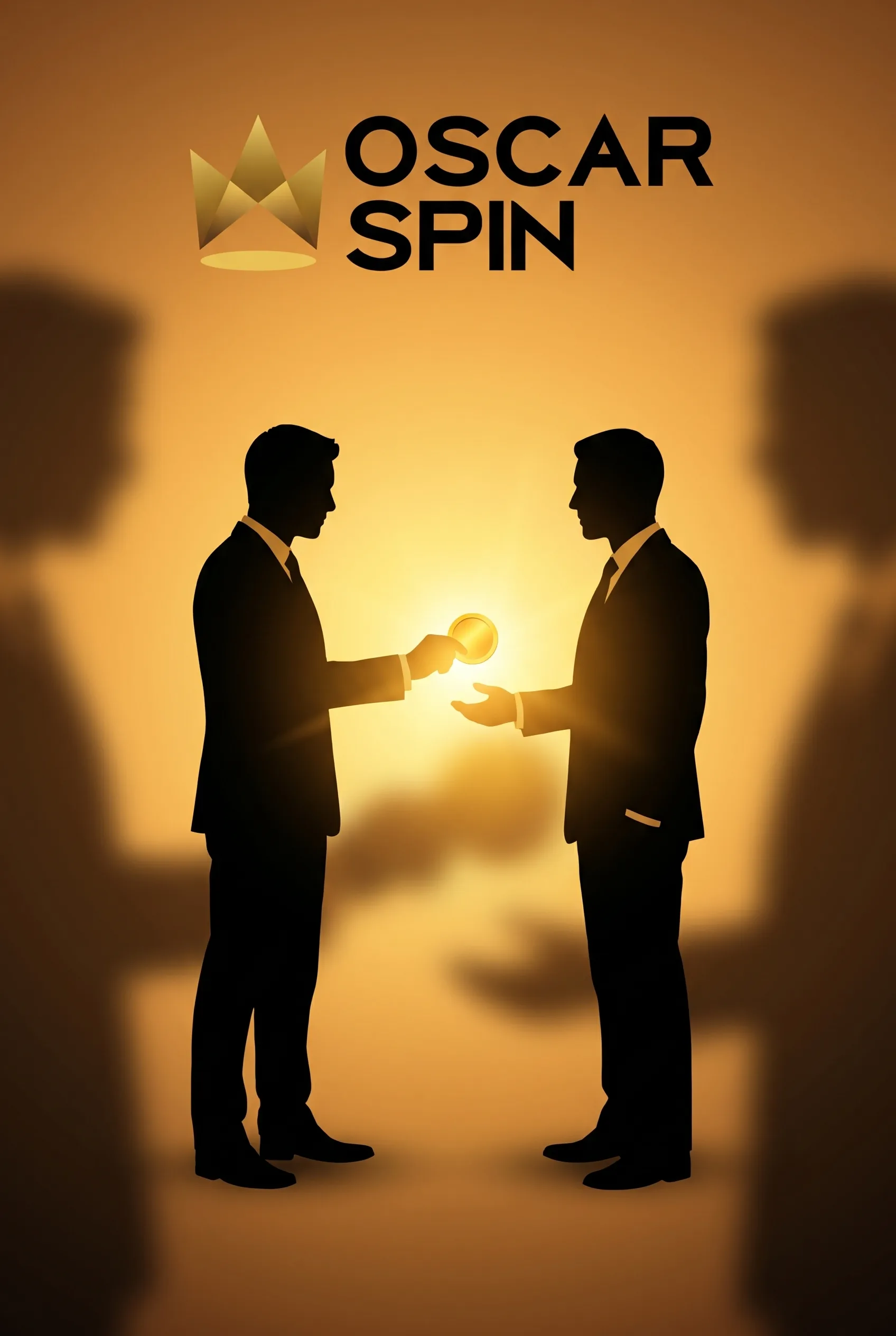 Goldene OscarSpin-Illustration zu Ein- und Auszahlungen